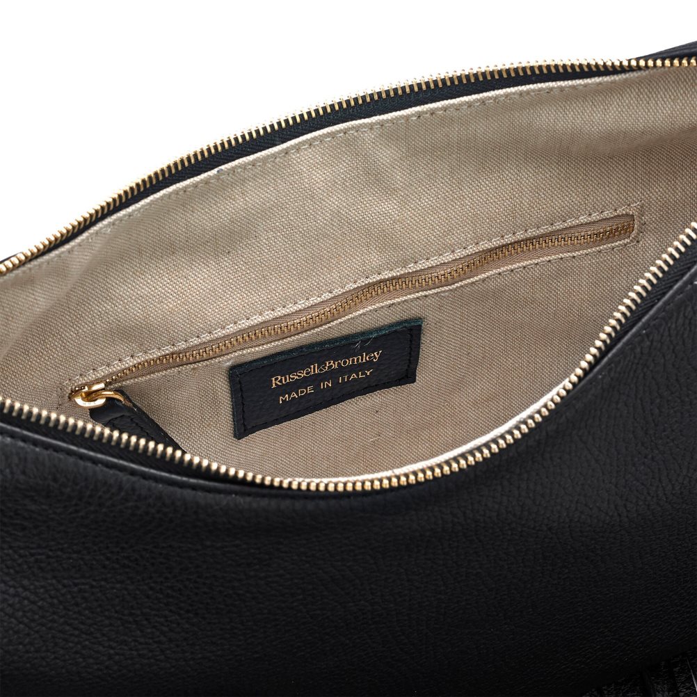 Black Russell And Bromley Indie Fringed Women's Shoulder Bags | CA-7531F