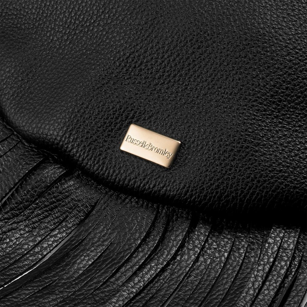 Black Russell And Bromley Indie Fringed Women's Shoulder Bags | CA-7531F
