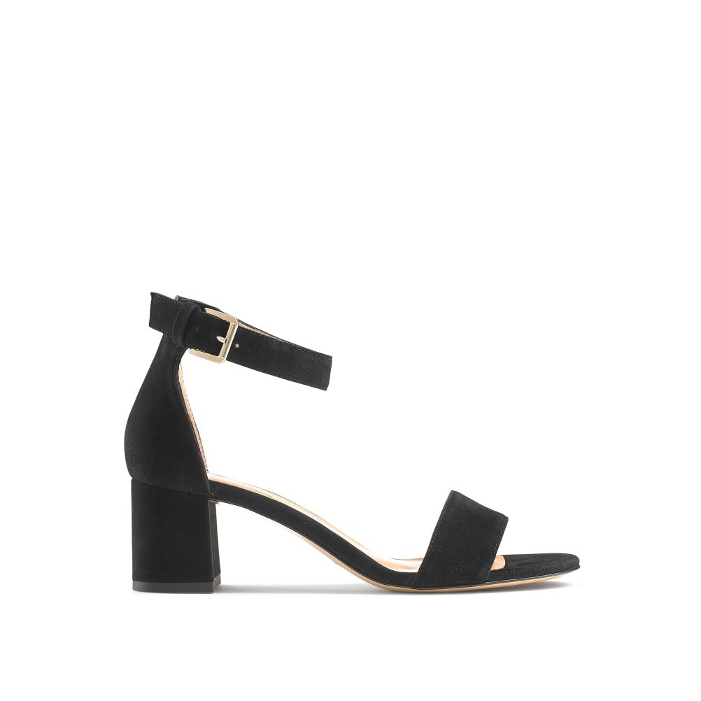 Black Russell And Bromley Ittakestwo Block Women\'s Heels Sandals | CA-8650R