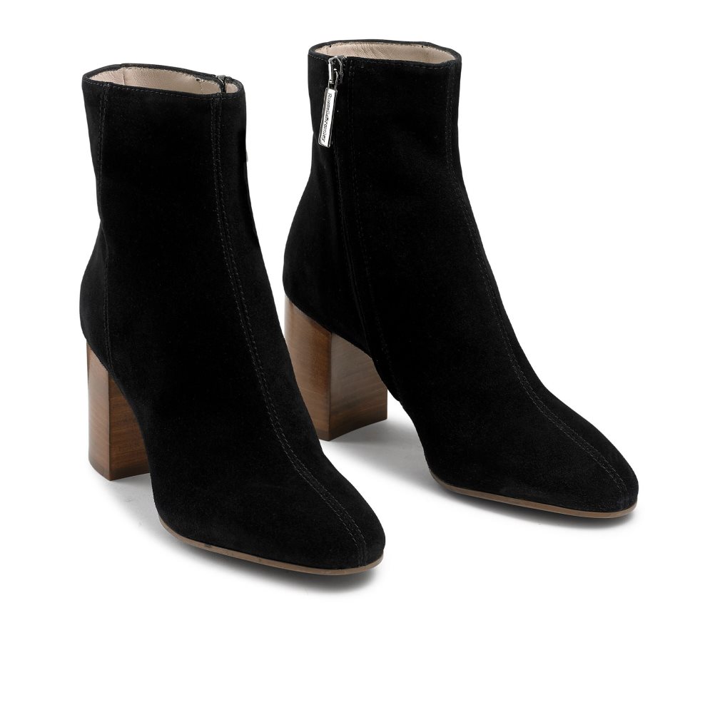 Black Russell And Bromley Katie Dryleks Women's Heeled Boots | CA-7651F