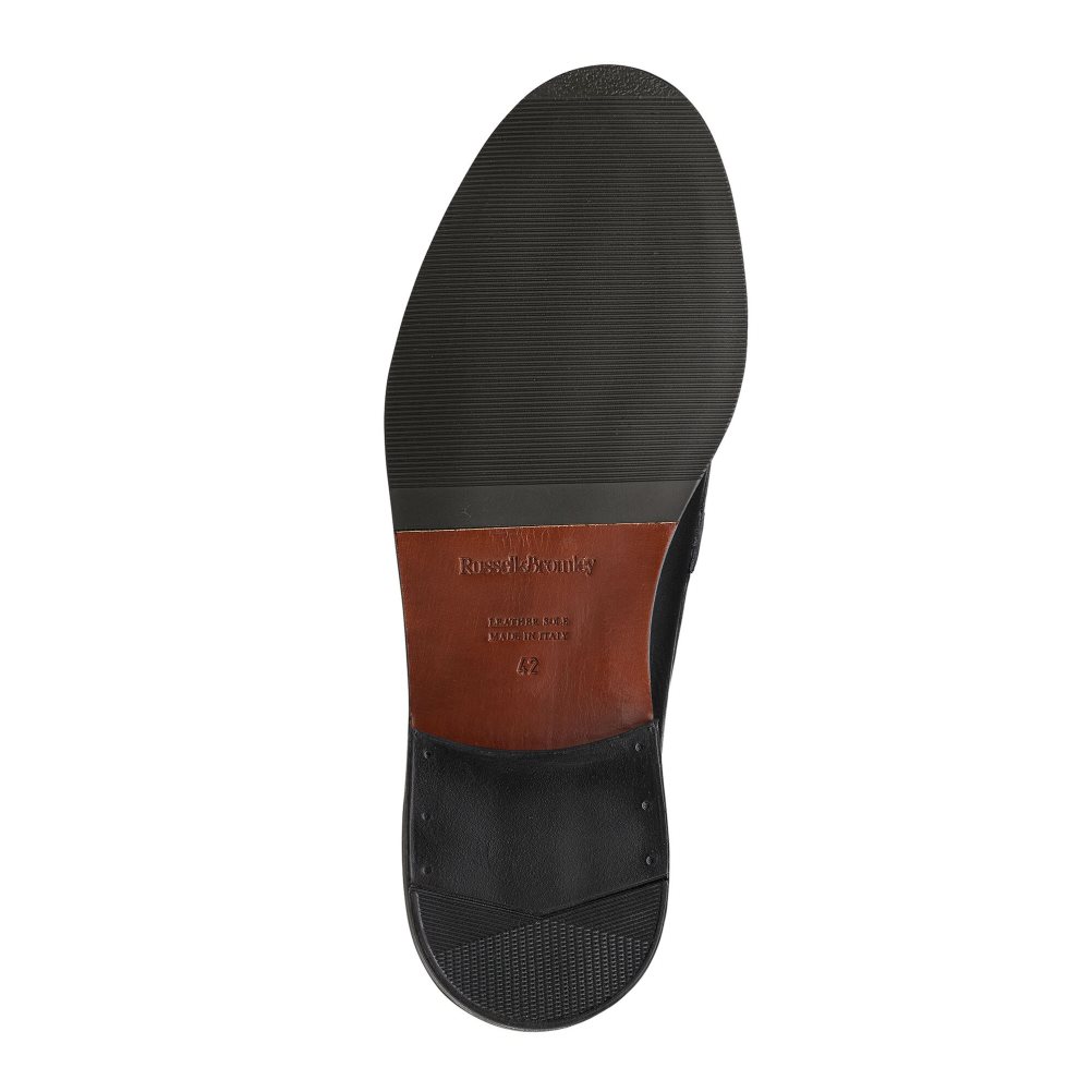Black Russell And Bromley Keeble 4 Tassel College Men's Formal Shoes | CA-8325R