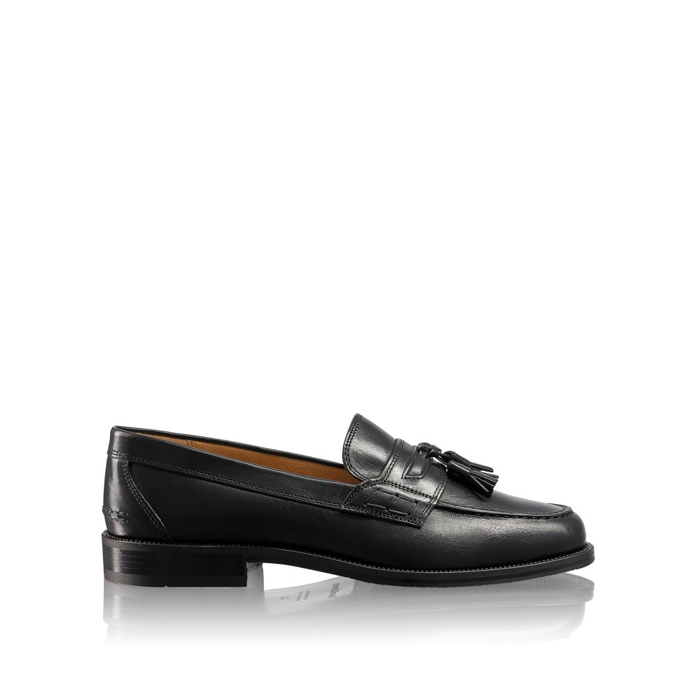Black Russell And Bromley Keeble 4 Tassel College Men\'s Formal Shoes | CA-8325R