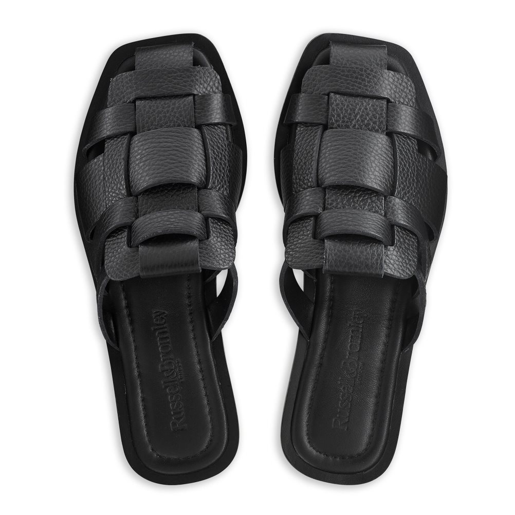 Black Russell And Bromley Ko Samui Fisherman Women's Flat Sandals | CA-0319L