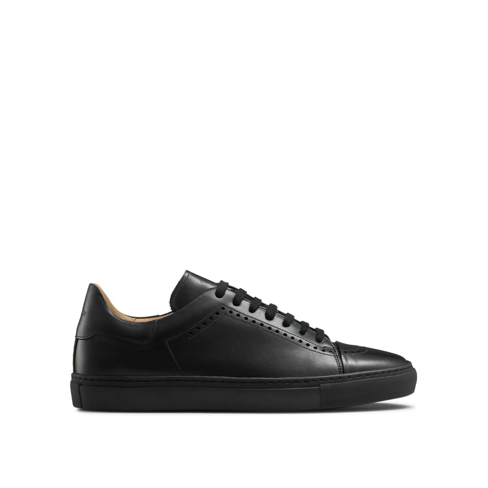 Black Russell And Bromley Legend Lo Luxury Men\'s Sneakers | CA-7320H