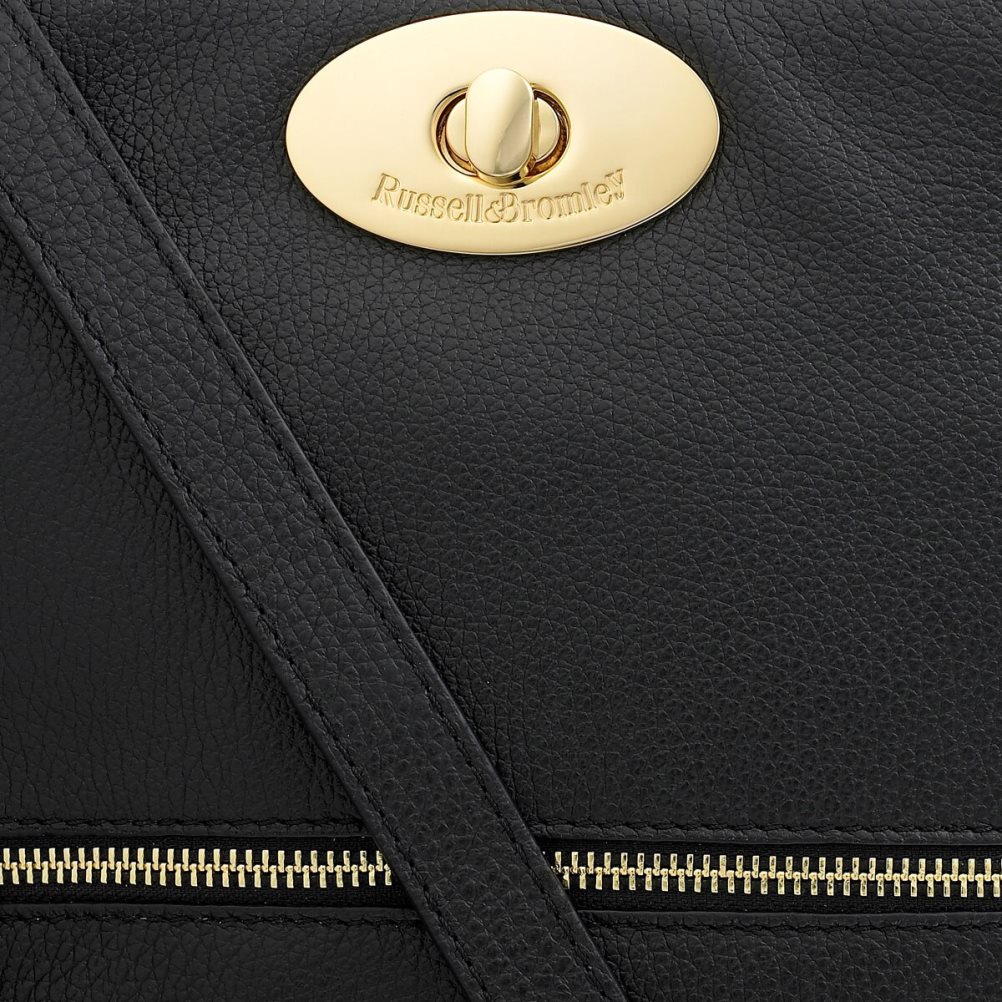 Black Russell And Bromley Lincoln Turnlock Women's Crossbody Bags | CA-0349F
