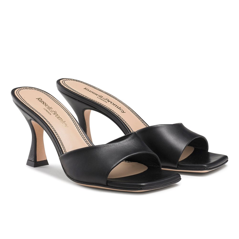 Black Russell And Bromley Mojito 90’s Heeled Women's Mules | CA-1082E