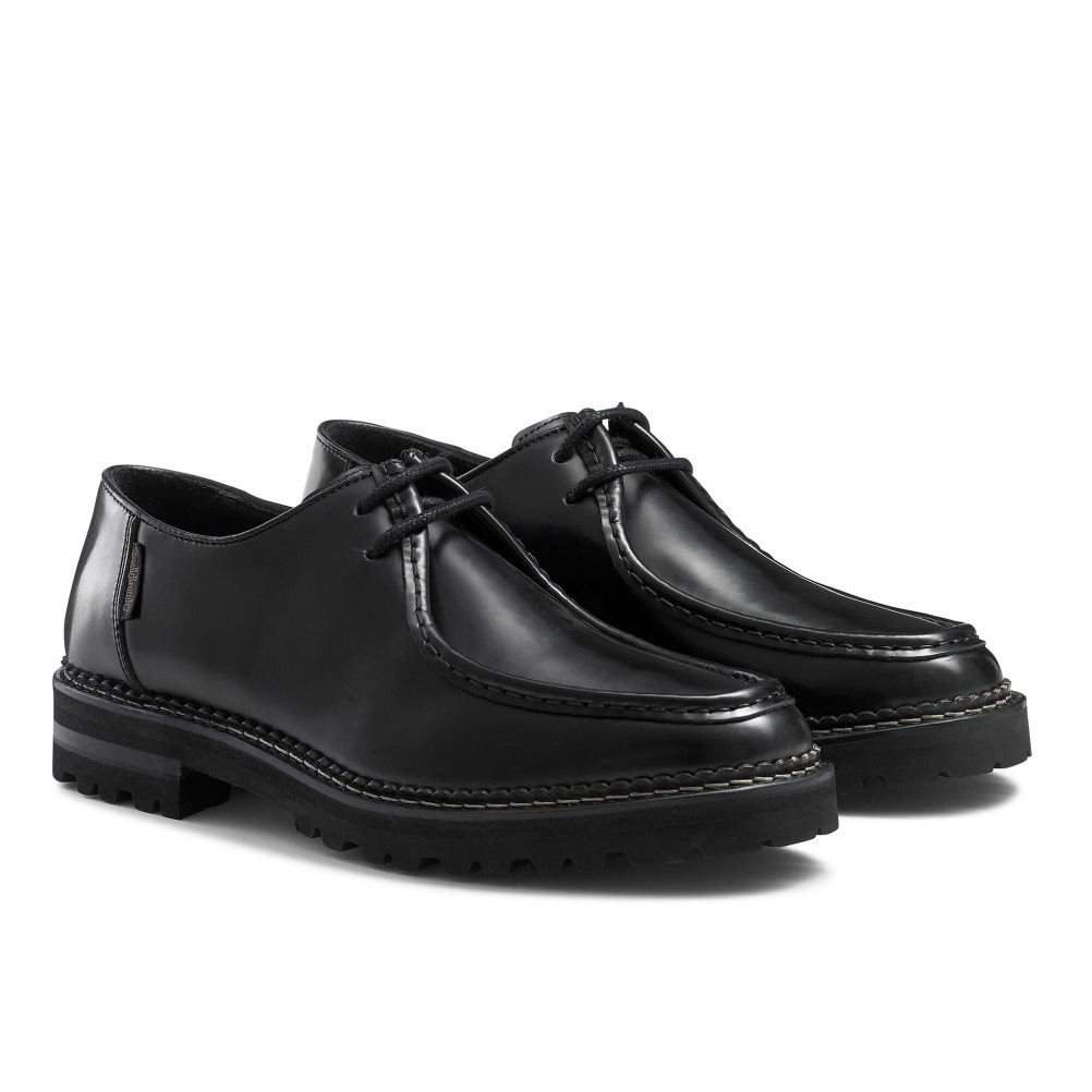 Black Russell And Bromley Montreal Derby Lace-up Men's Formal Shoes | CA-1284G