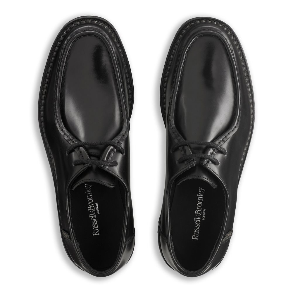 Black Russell And Bromley Montreal Derby Lace-up Men's Formal Shoes | CA-1284G