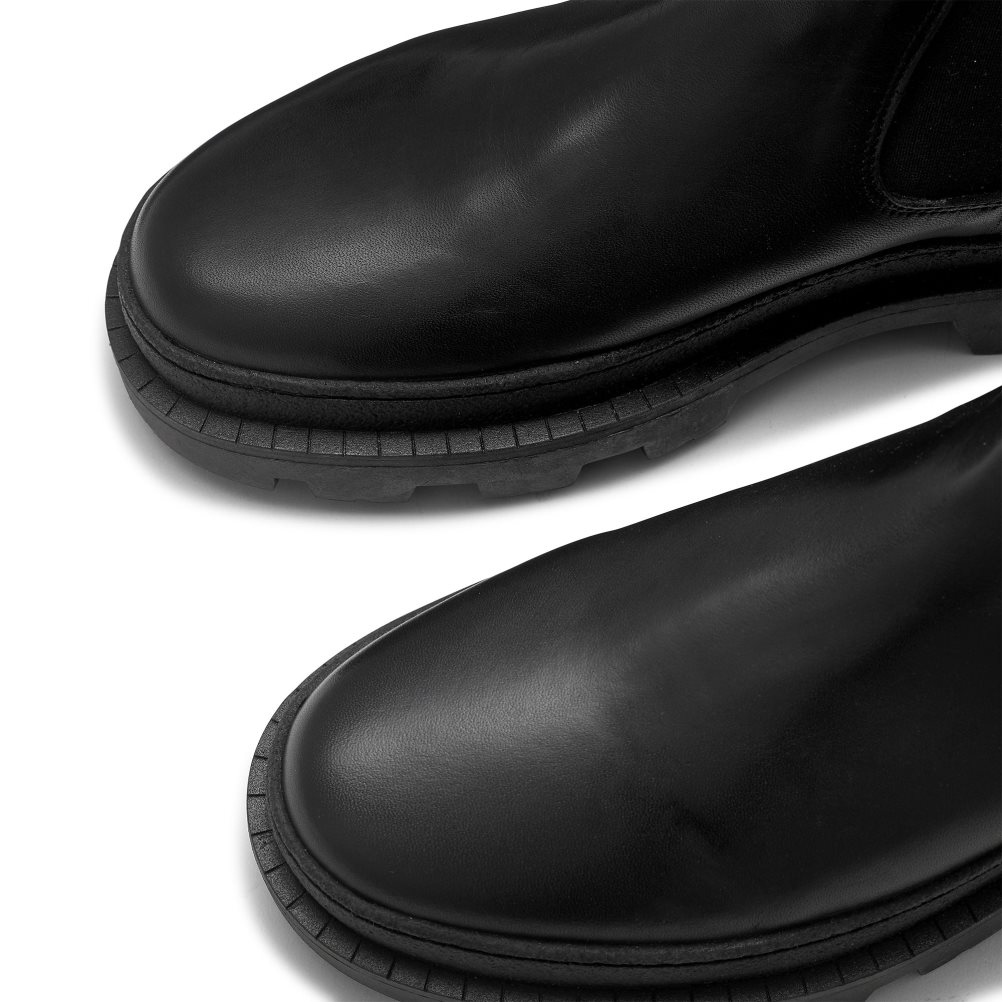 Black Russell And Bromley Off Grid Chunky Sole Men's Chelsea Boots | CA-5406G