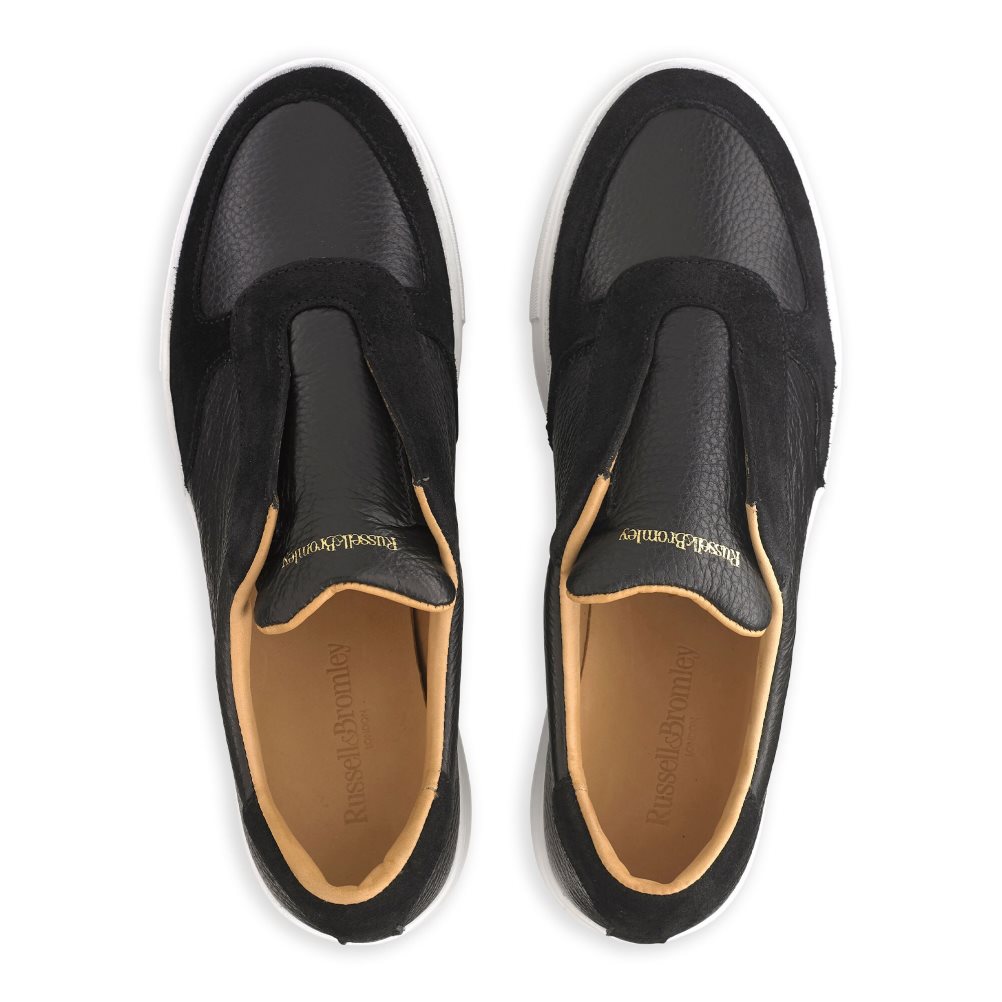 Black Russell And Bromley Park Ave Laceless Women's Platform Shoes | CA-3095B