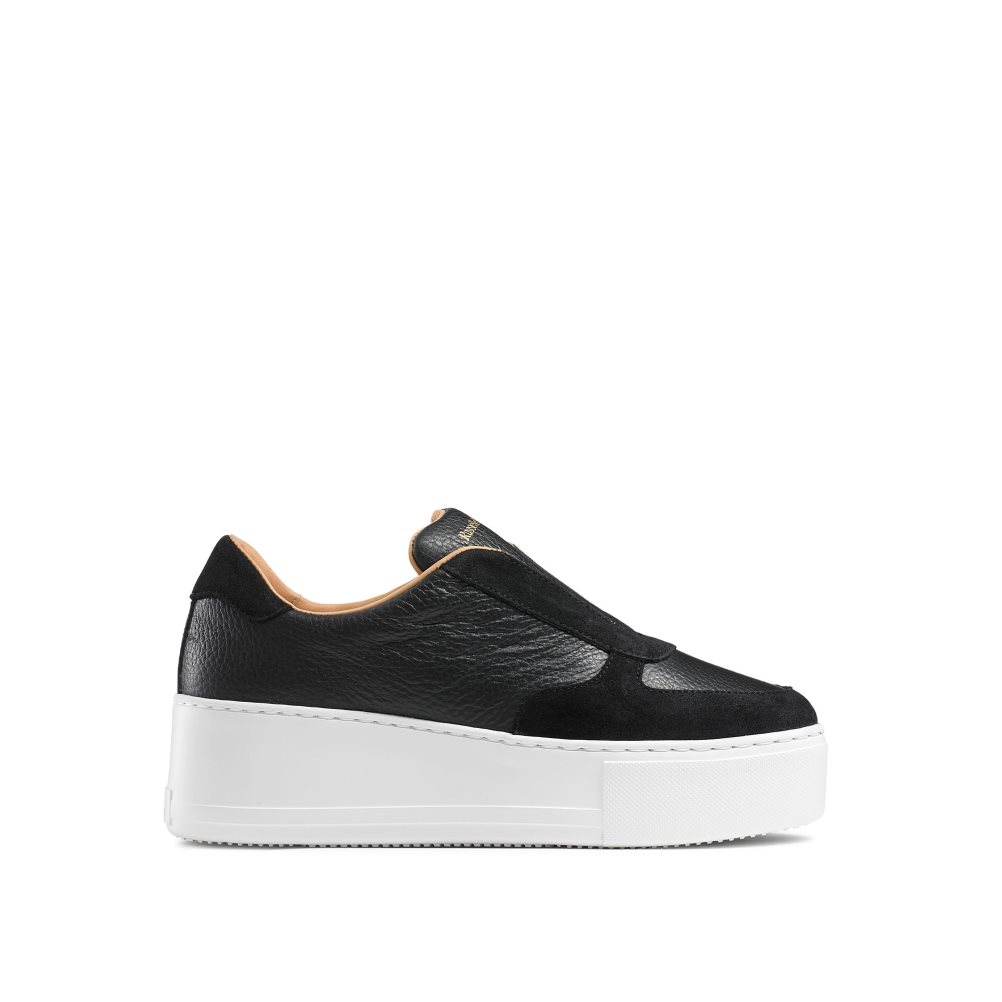 Black Russell And Bromley Park Ave Laceless Women\'s Platform Shoes | CA-3095B