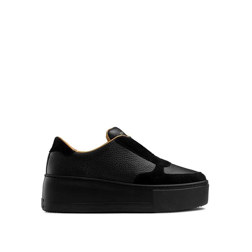 Black Russell And Bromley Park Ave Laceless Flatform Women\'s Platform Shoes | CA-4239E
