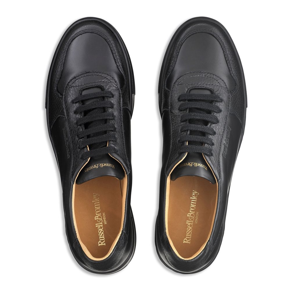 Black Russell And Bromley Park Lace Lace-up Women's Platform Shoes | CA-2960G
