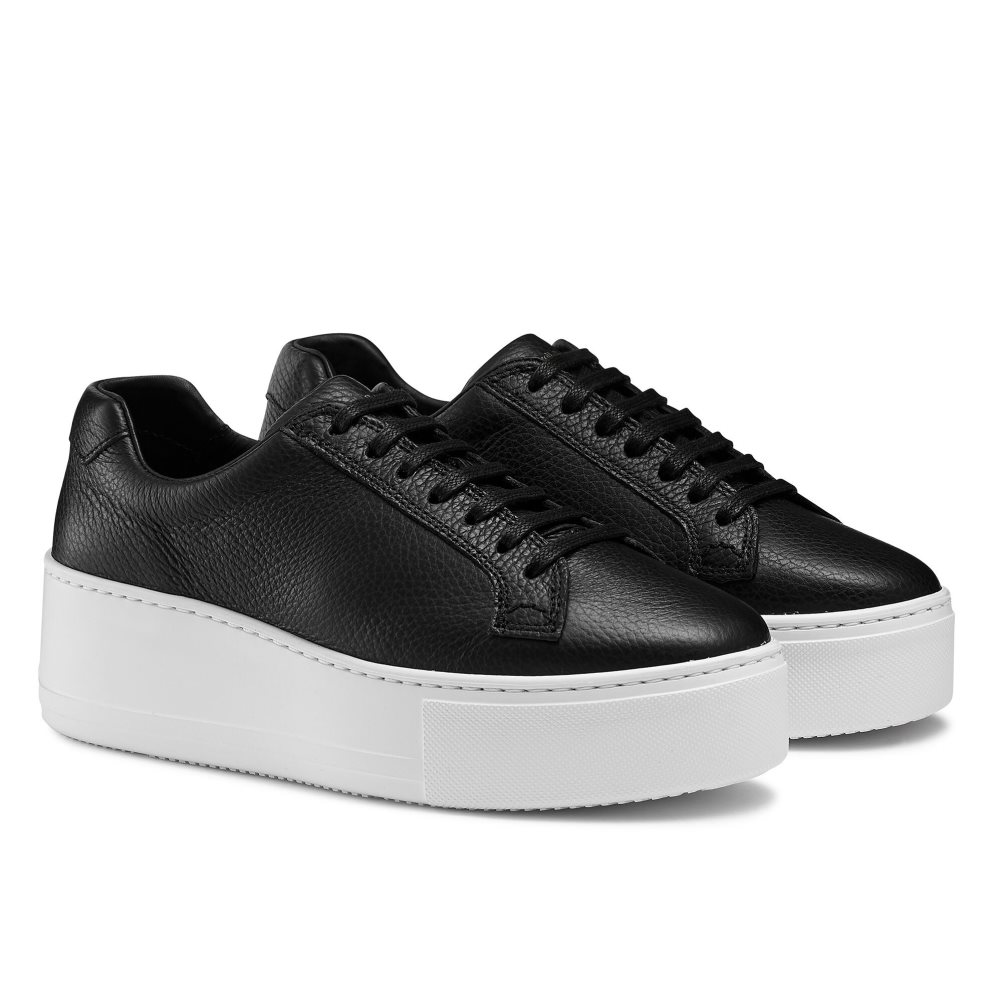 Black Russell And Bromley Park Life Lace-up Flatform Women's Platform Shoes | CA-0294F