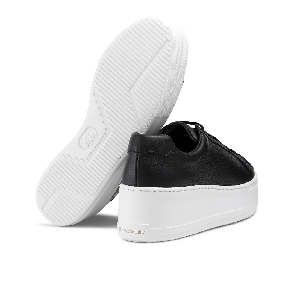 Black Russell And Bromley Park Life Lace-up Flatform Women's Platform Shoes | CA-0294F