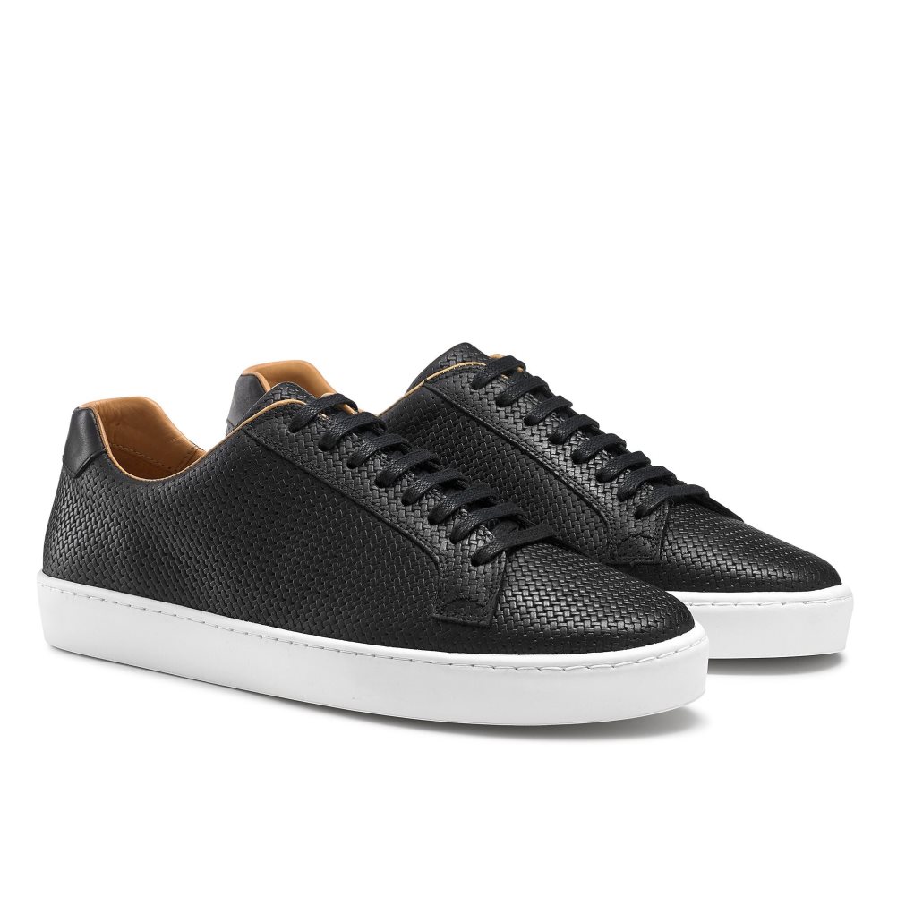 Black Russell And Bromley Park Run Low-top Men's Sneakers | CA-3947P