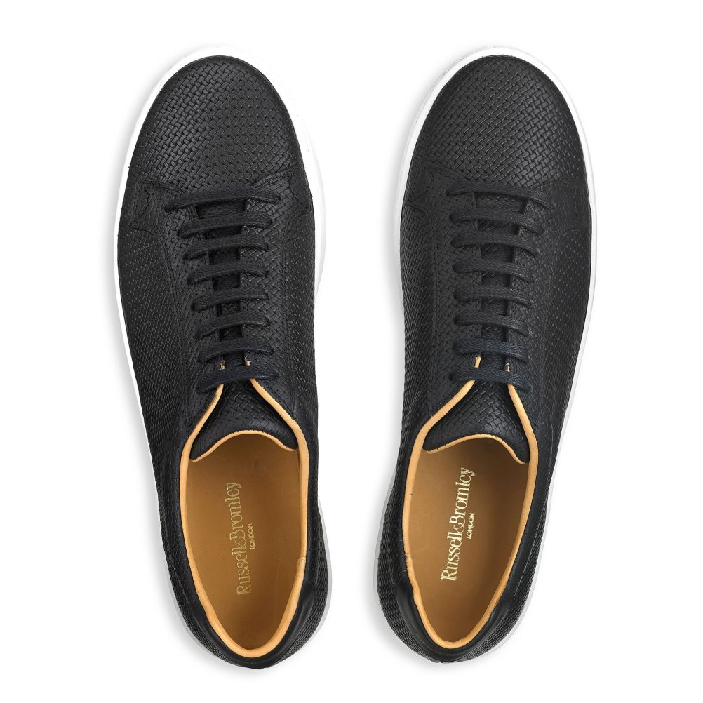 Black Russell And Bromley Park Run Low-top Men's Sneakers | CA-3947P