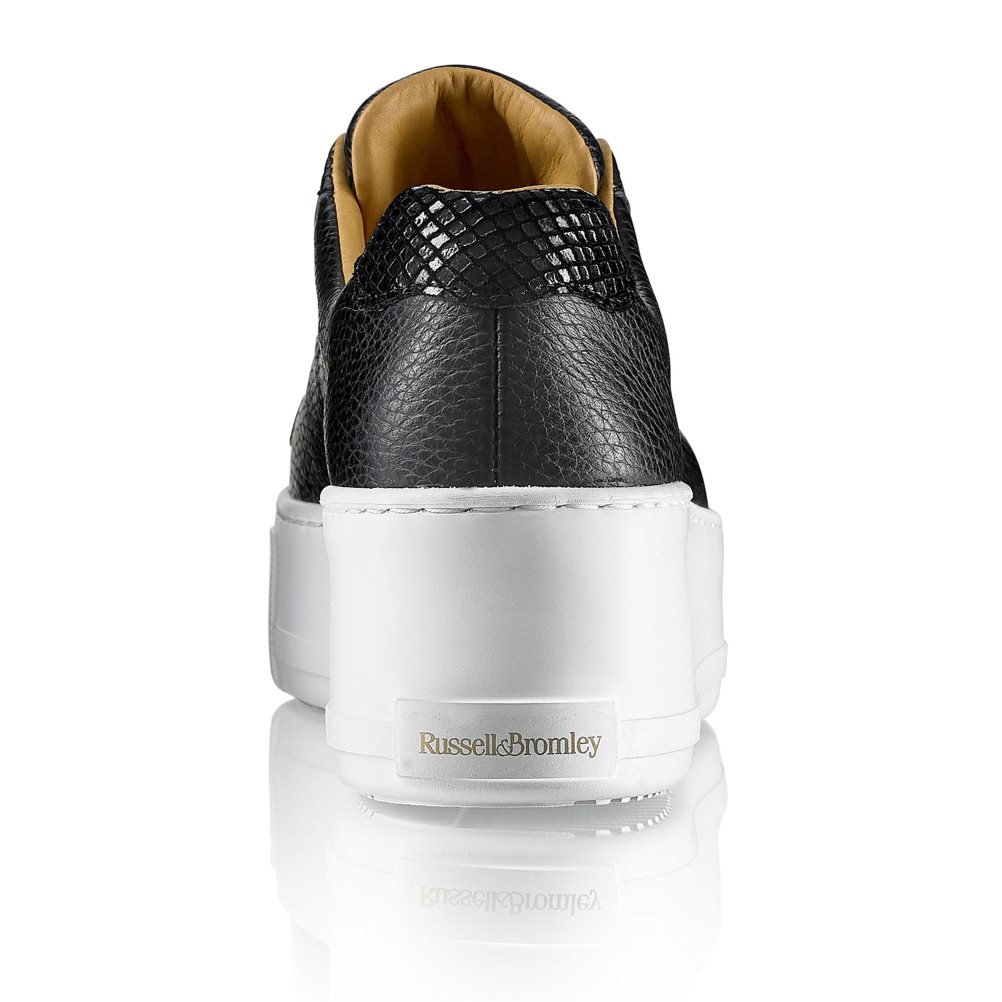 Black Russell And Bromley Park Up Flatform Laceless Women's Platform Shoes | CA-5647W