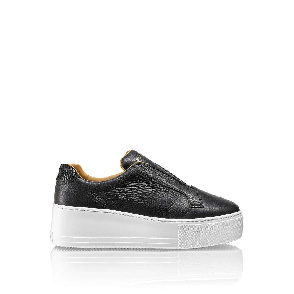 Black Russell And Bromley Park Up Flatform Laceless Women\'s Platform Shoes | CA-5647W