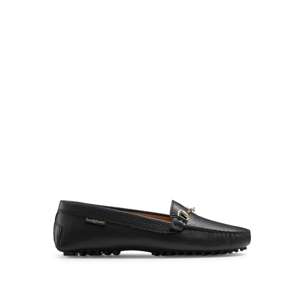 Black Russell And Bromley Piazza Snaffle Trim Driver Women\'s Loafers | CA-1328V
