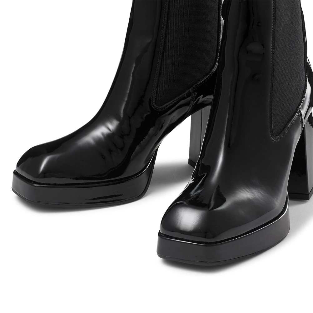 Black Russell And Bromley Quant Platform Women's Chelsea Boots | CA-8942Z