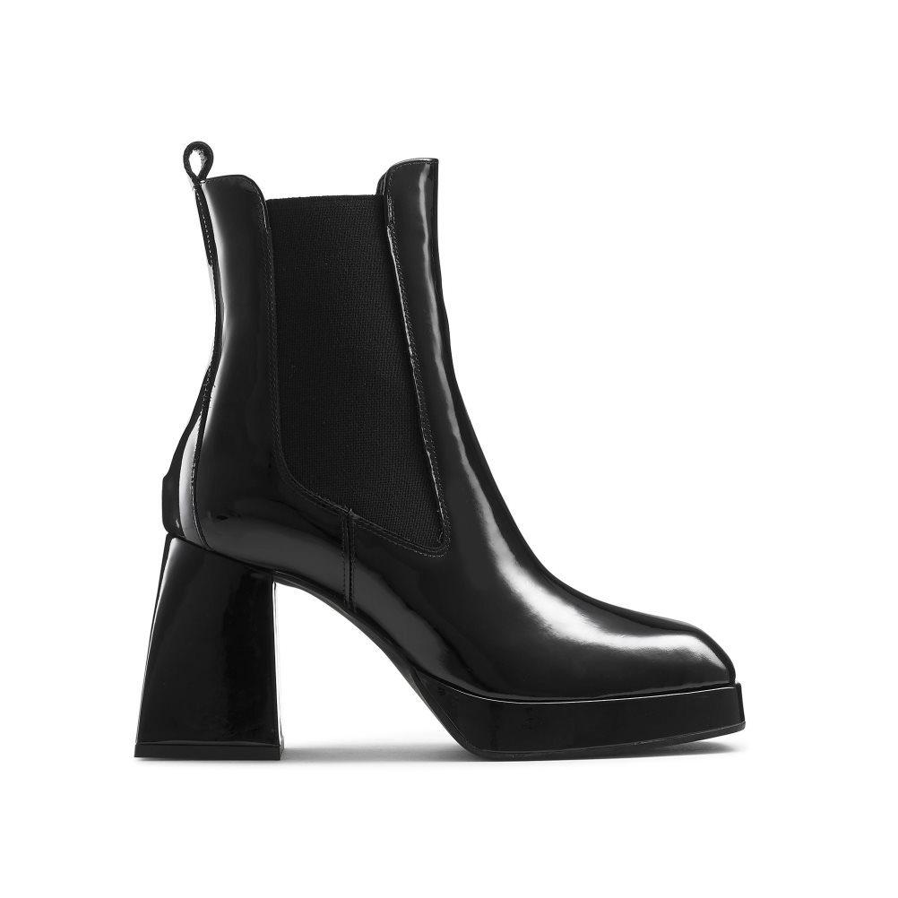 Black Russell And Bromley Quant Platform Women\'s Chelsea Boots | CA-8942Z