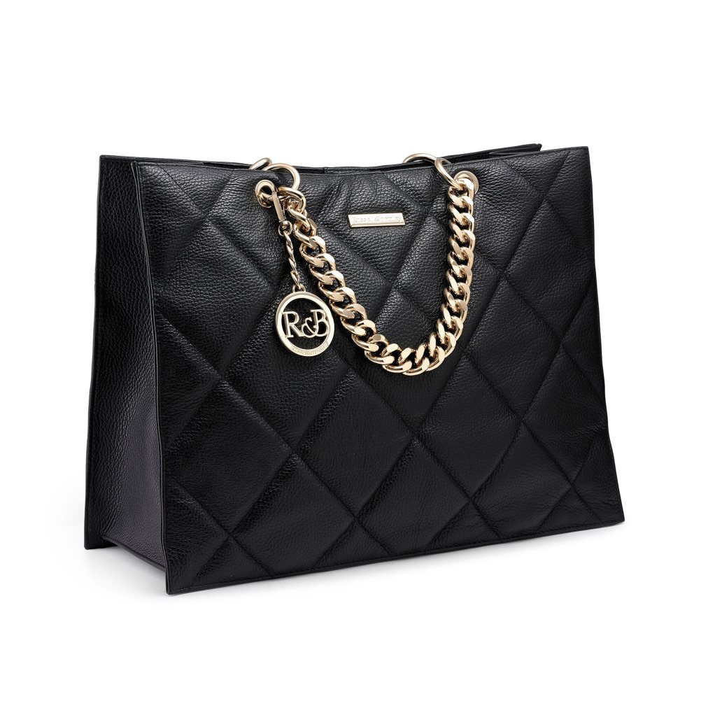 Black Russell And Bromley Quilt Tote Oversized Women's Tote Bags | CA-5168D