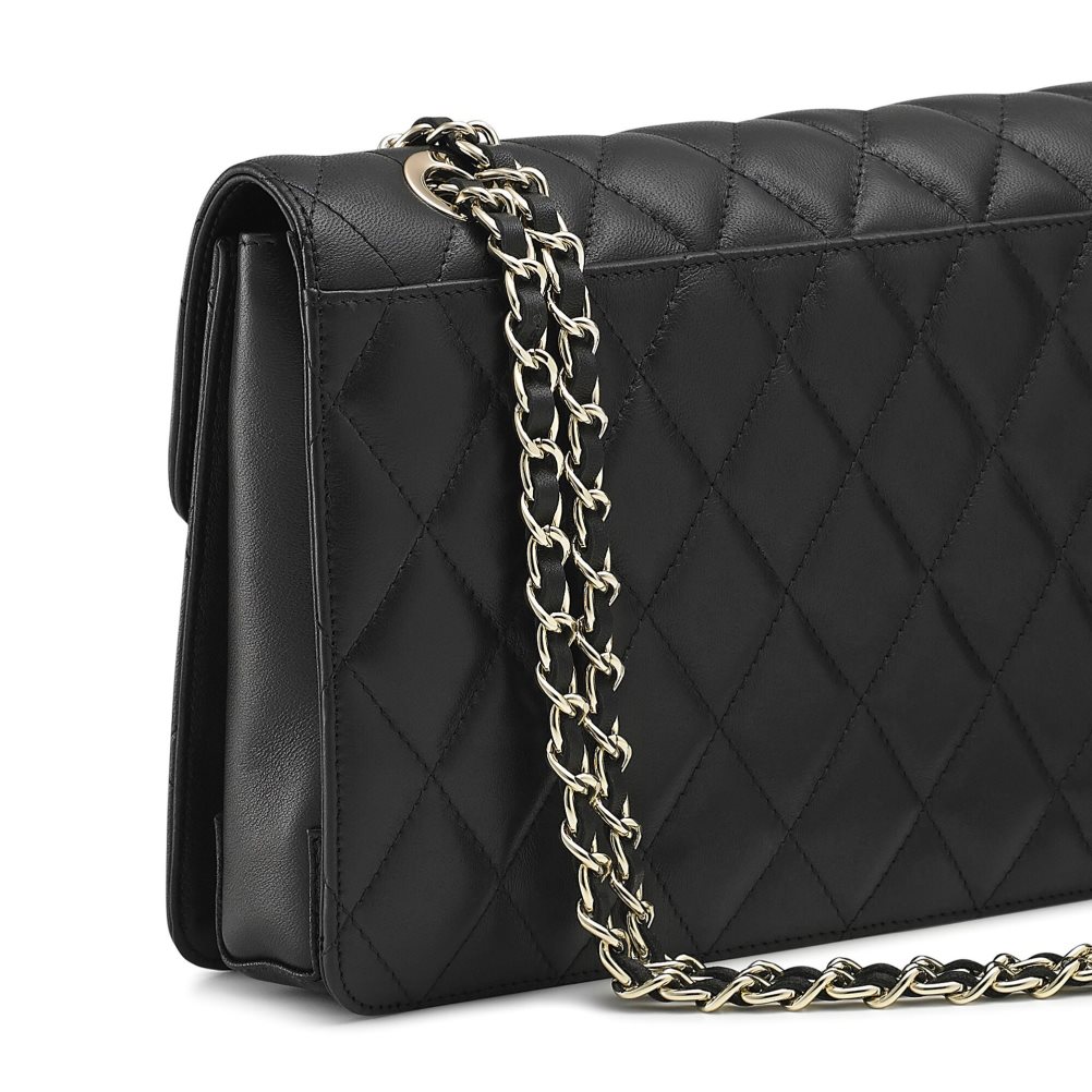 Black Russell And Bromley Quiltchain Large Chain Women's Shoulder Bags | CA-3519I