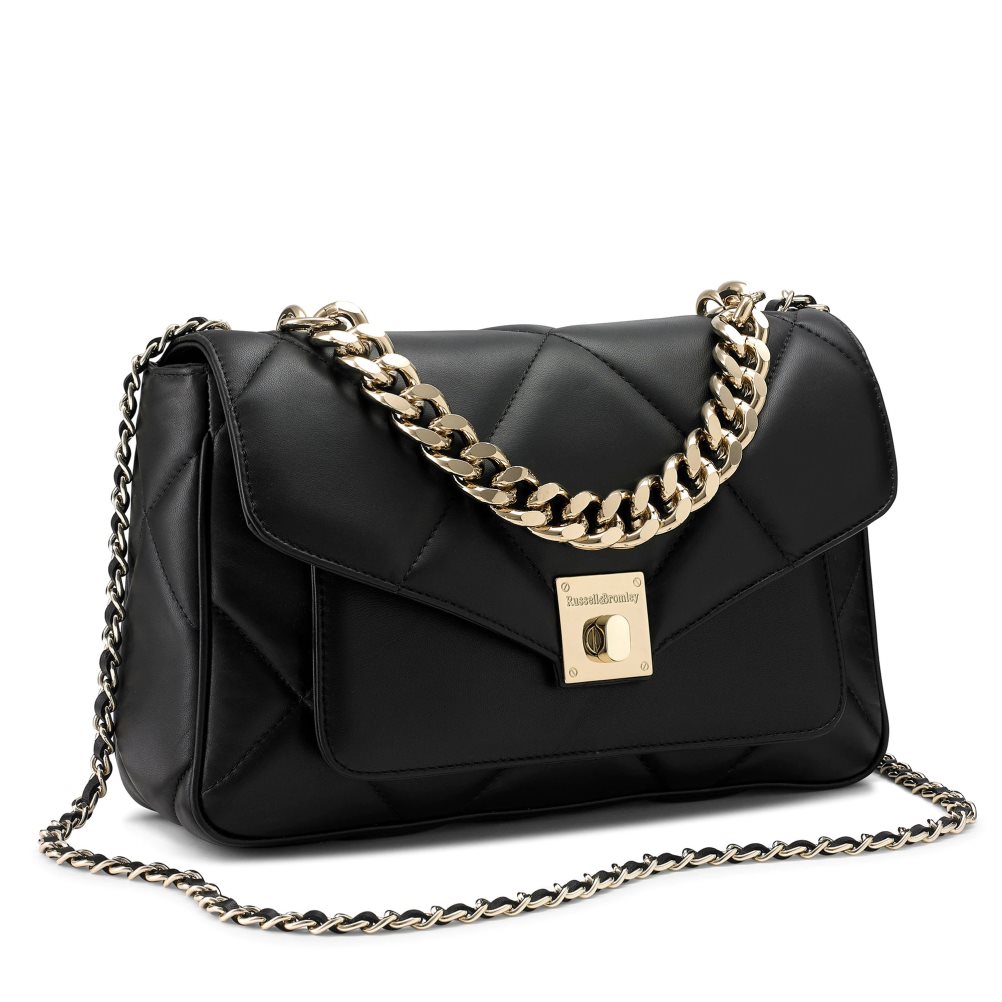 Black Russell And Bromley Quiltpuff Soft Quilted Women's Crossbody Bags | CA-3475A