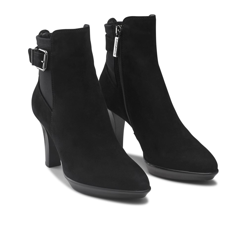 Black Russell And Bromley Raindrop Platform Women's Ankle Boots | CA-5874A