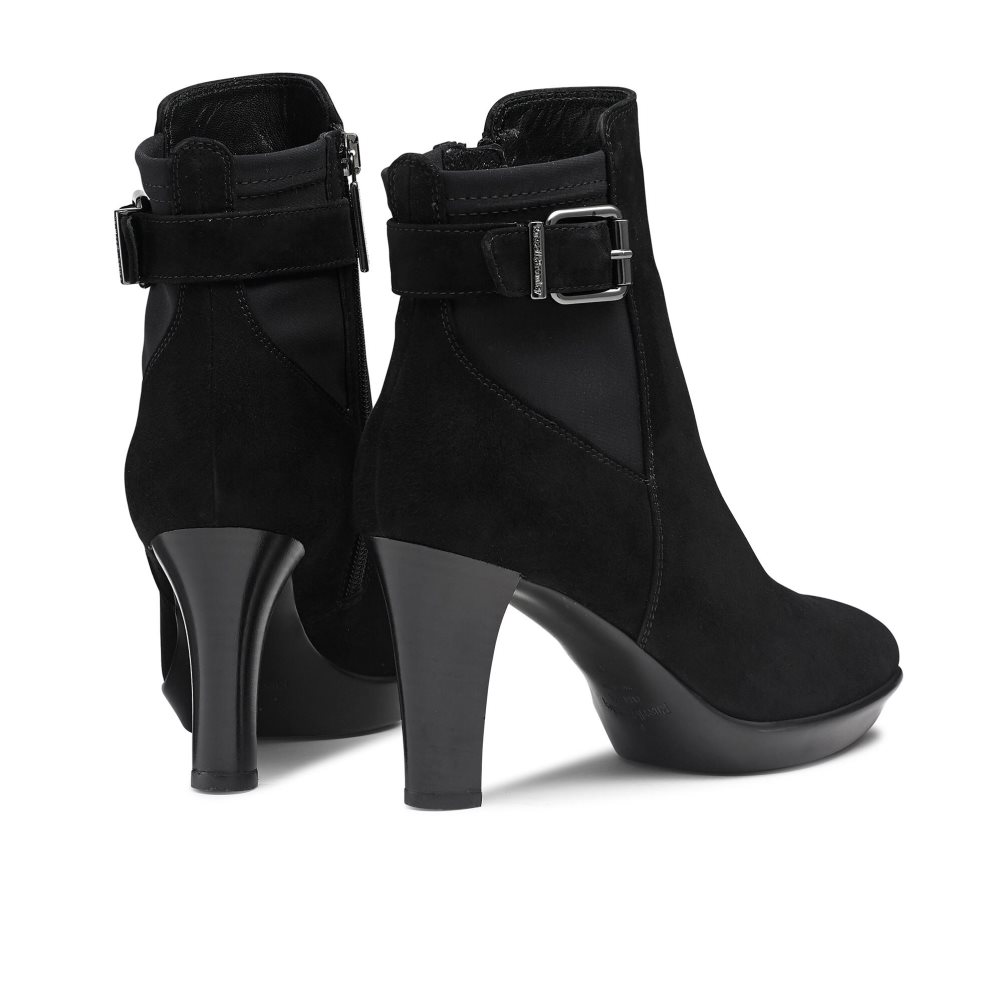 Black Russell And Bromley Raindrop Platform Women's Ankle Boots | CA-5874A