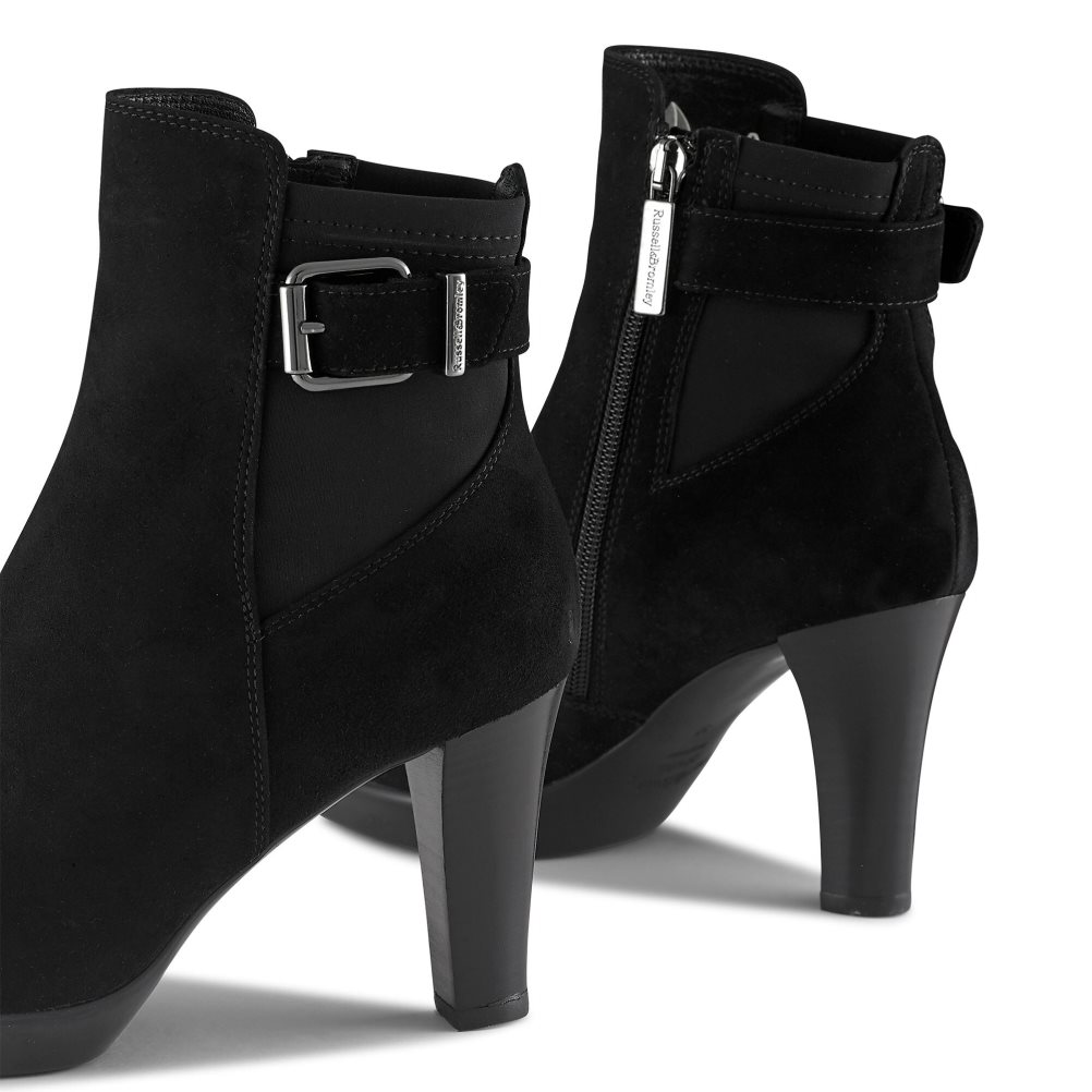 Black Russell And Bromley Raindrop Platform Women's Ankle Boots | CA-5874A