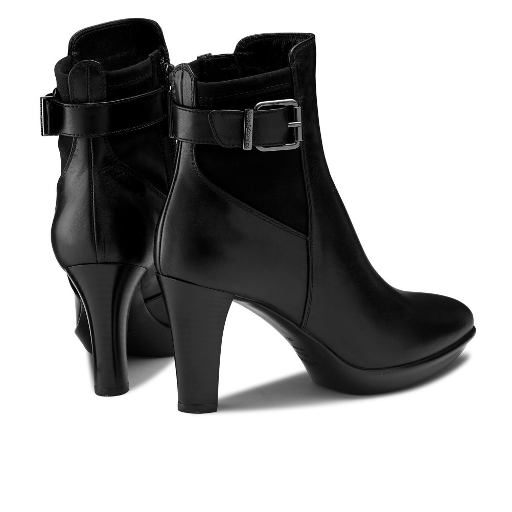 Black Russell And Bromley Raindrop Platform Women's Ankle Boots | CA-7150P