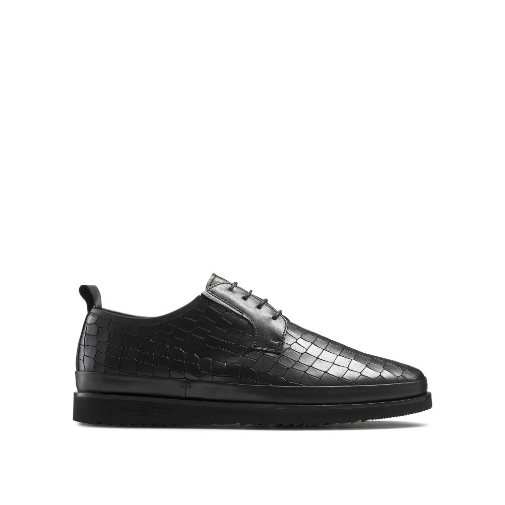 Black Russell And Bromley San Carlo Derby Lace Hybrid Men\'s Sneakers | CA-4738N