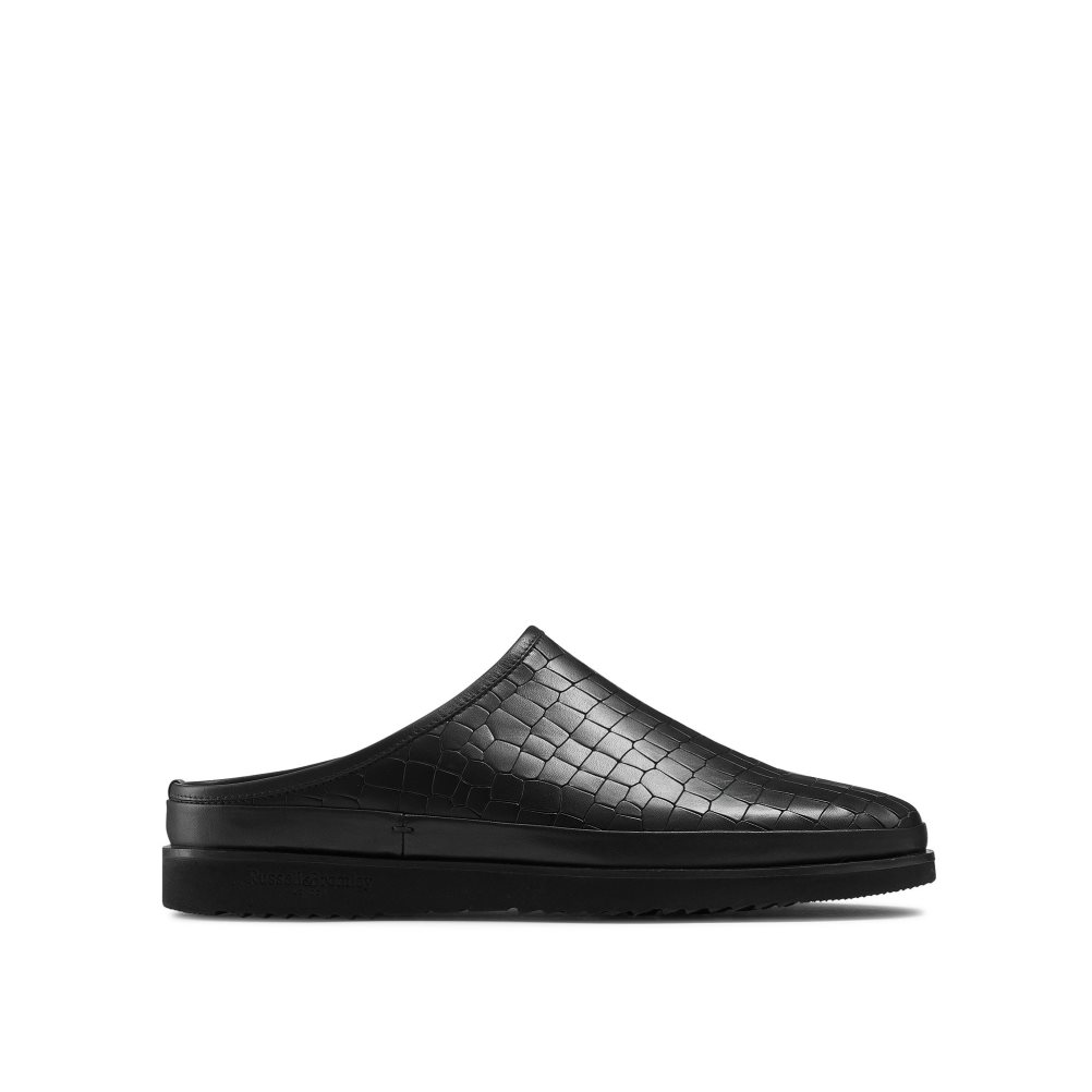 Black Russell And Bromley San Cataldo Men\'s Mules | CA-7523S