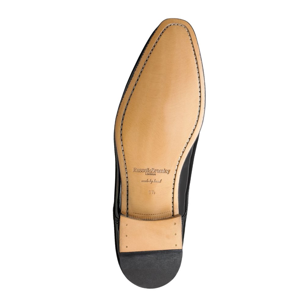Black Russell And Bromley Sinatra Patent Derby Lace-up Men's Formal Shoes | CA-9108Y