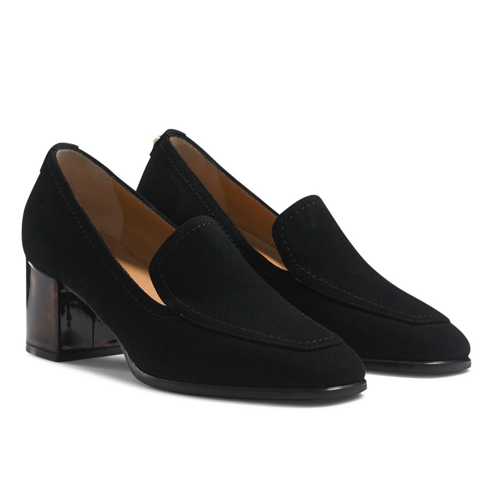 Black Russell And Bromley Smokey Block Women's Heels | CA-7946U