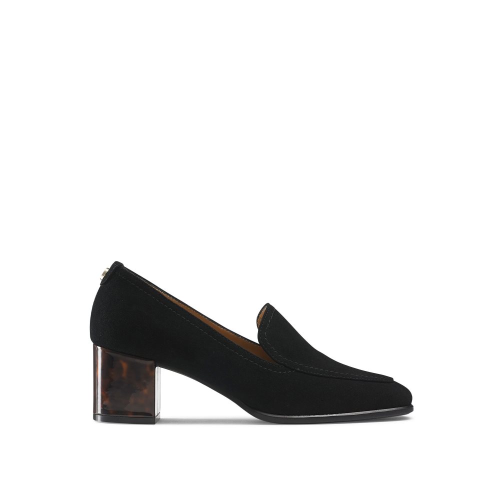 Black Russell And Bromley Smokey Block Women\'s Heels | CA-7946U