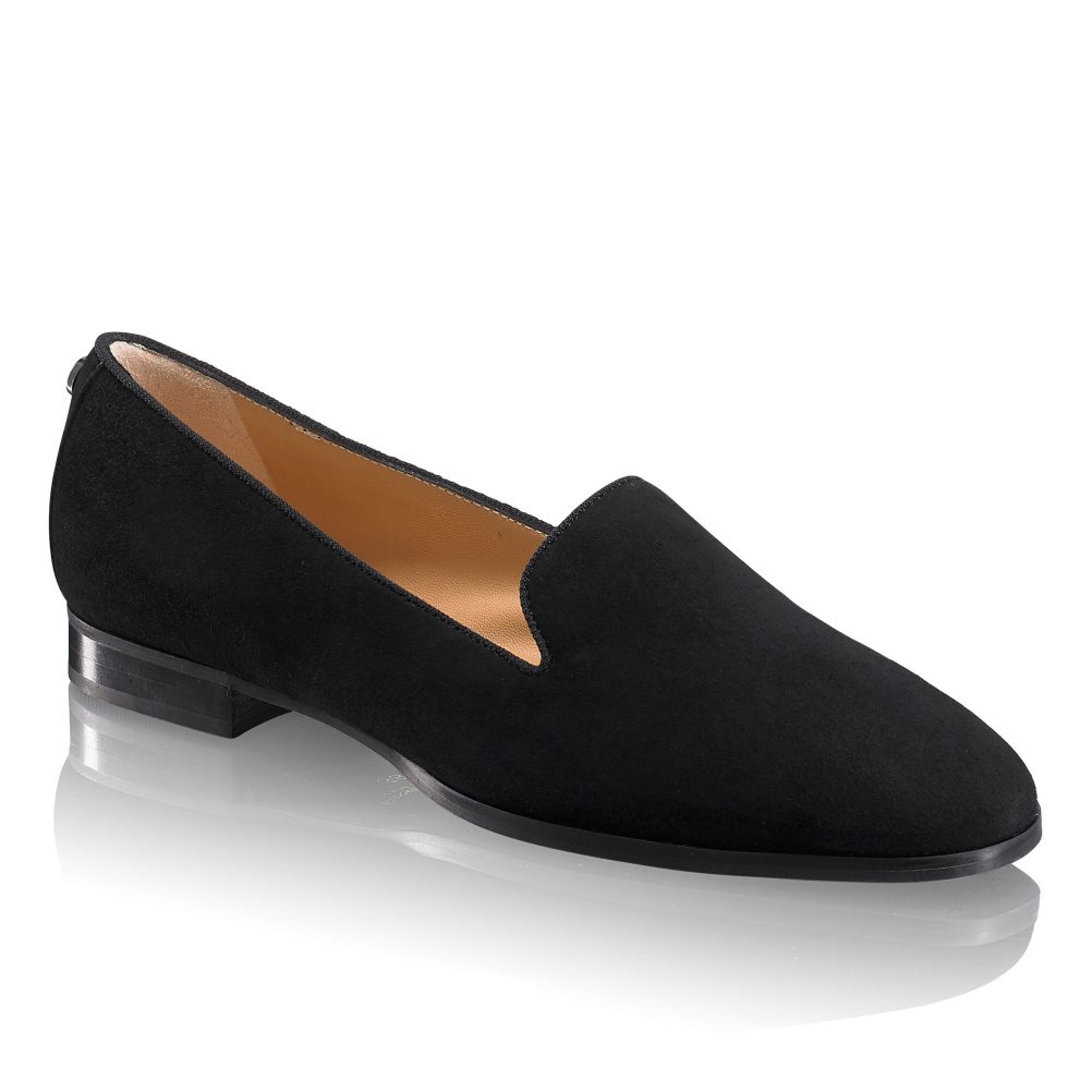 Black Russell And Bromley Smoking Dress Women's Ballet Flats | CA-3620J