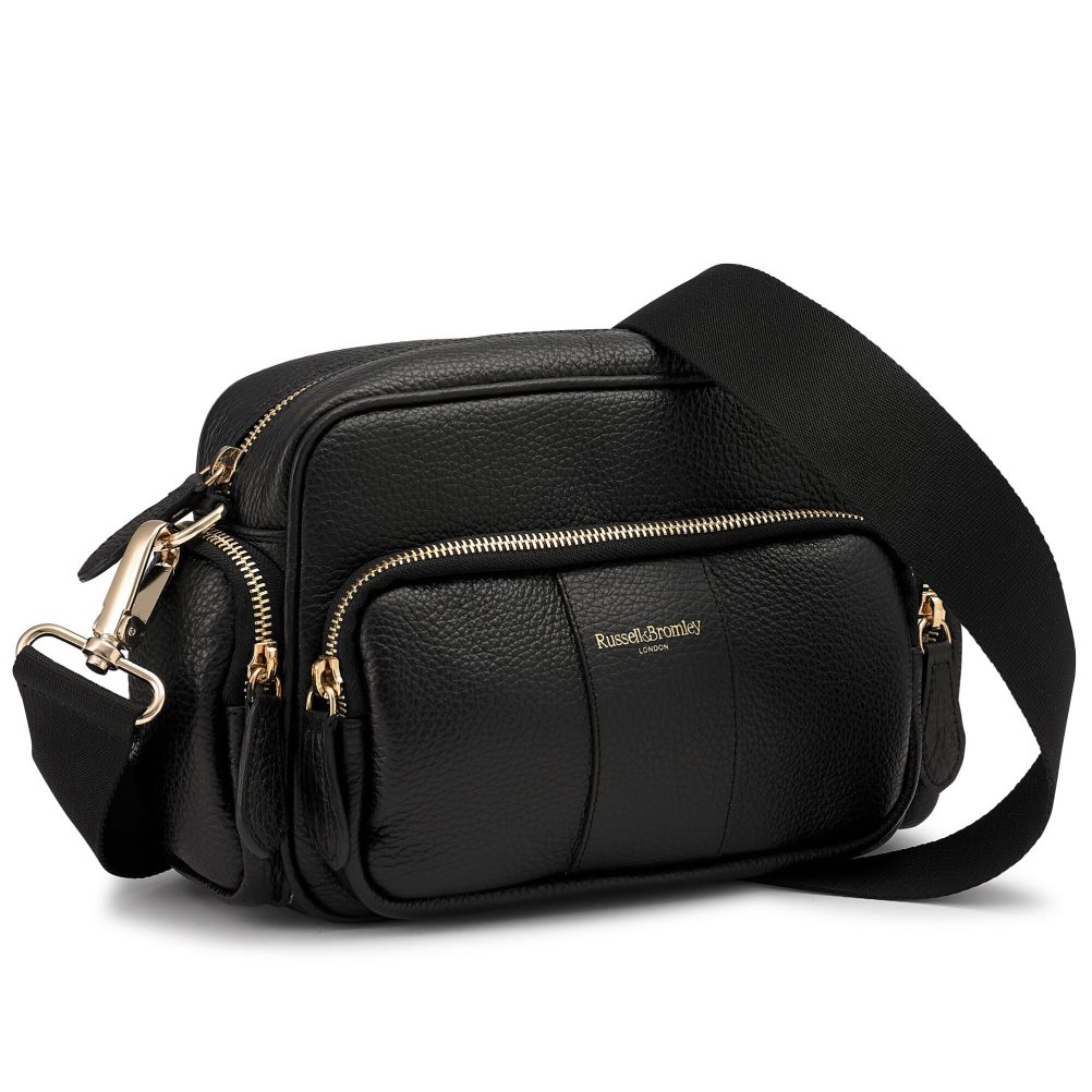 Black Russell And Bromley Snapshot Multi-pocket Women's Crossbody Bags | CA-6109Z