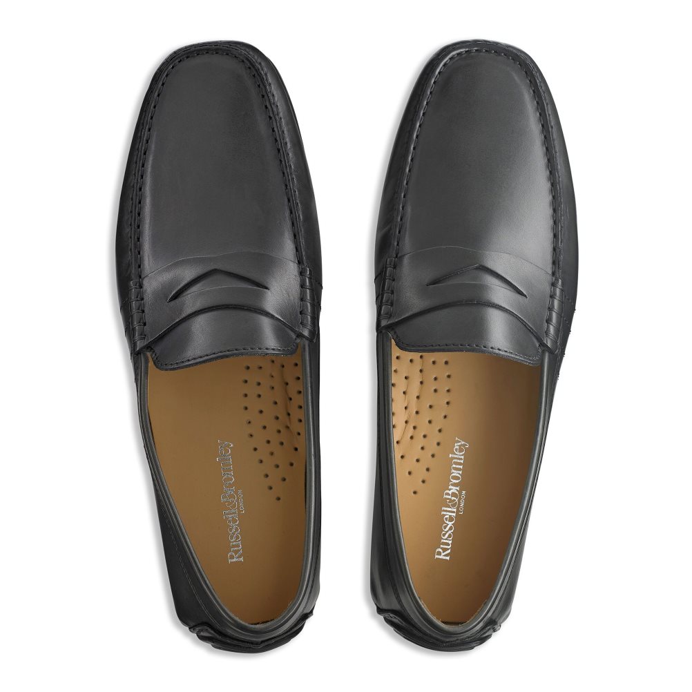 Black Russell And Bromley Soft Wear+ Driver Men's Formal Shoes | CA-2310U