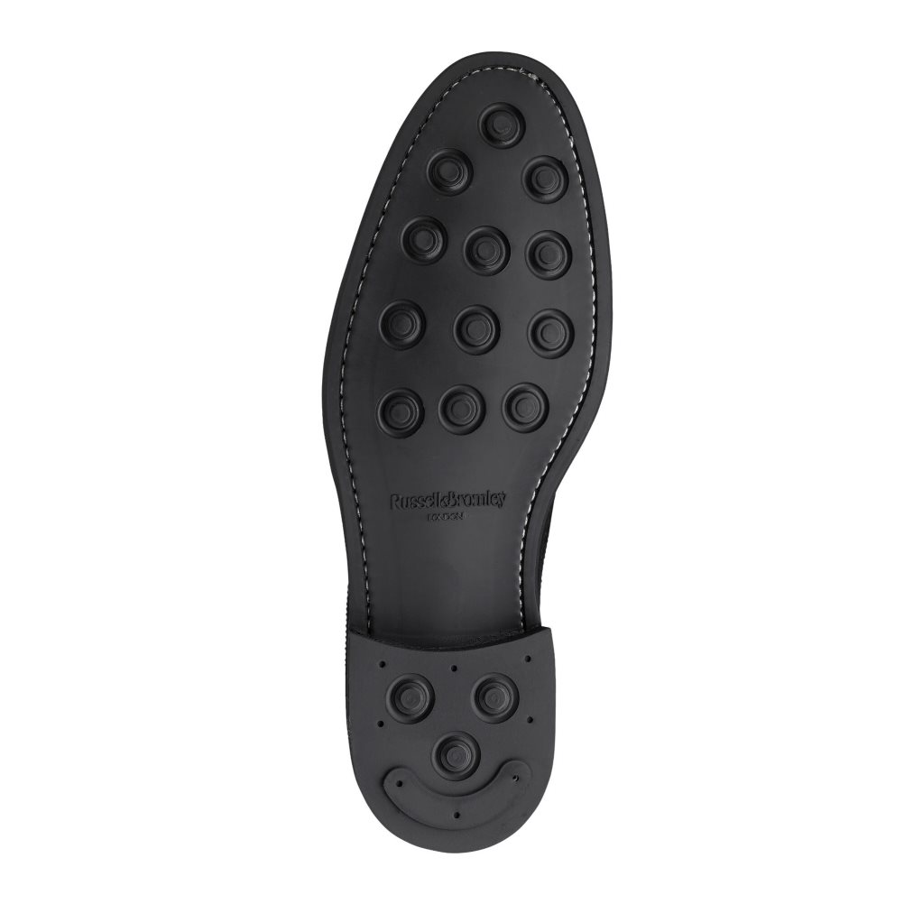 Black Russell And Bromley Southport Rubber Sole Derby Men's Formal Shoes | CA-0935I