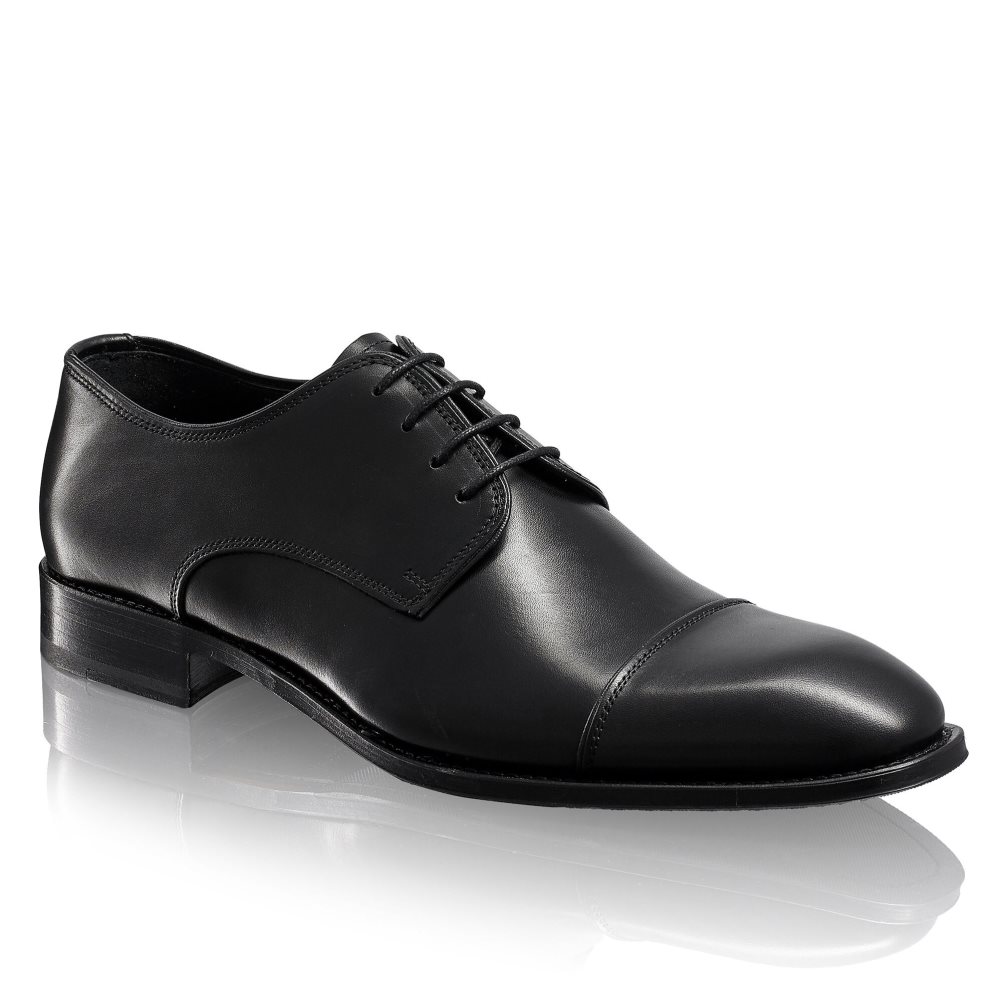 Black Russell And Bromley Spectrum Toe-cap Derby Men's Formal Shoes | CA-7236P