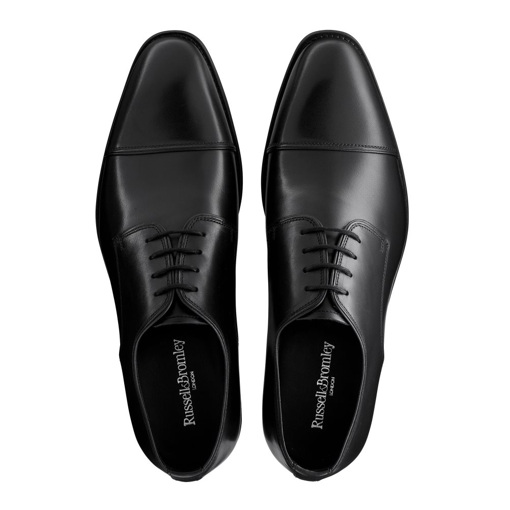 Black Russell And Bromley Spectrum Toe-cap Derby Men's Formal Shoes | CA-7236P