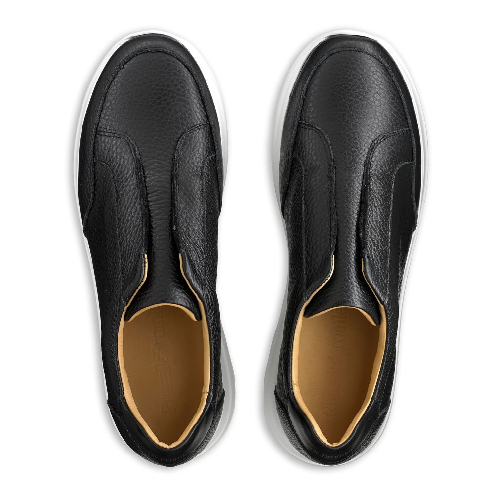 Black Russell And Bromley Speed Up Laceless Women's Sneakers | CA-0267H