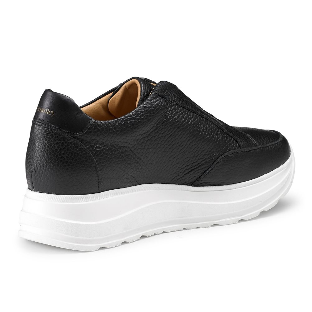 Black Russell And Bromley Speed Up Laceless Women's Sneakers | CA-0267H