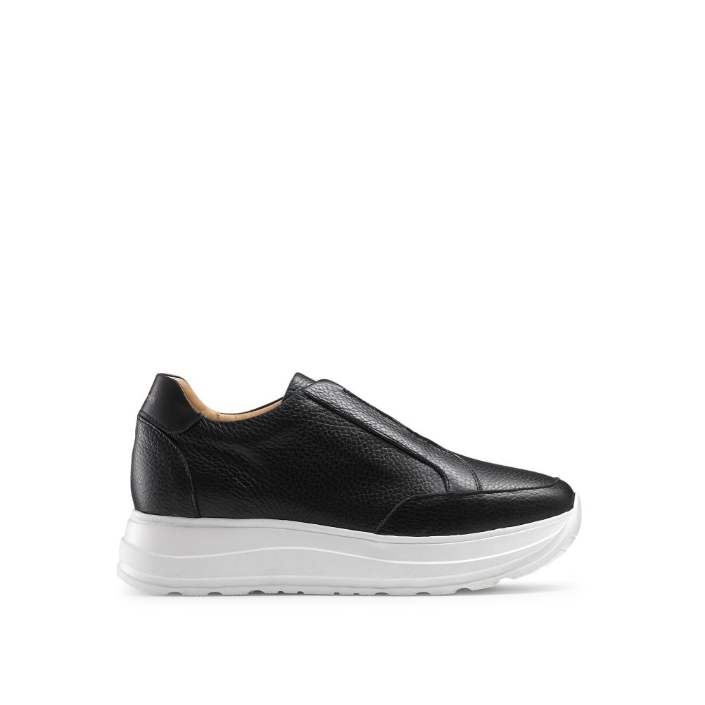 Black Russell And Bromley Speed Up Laceless Women\'s Sneakers | CA-0267H