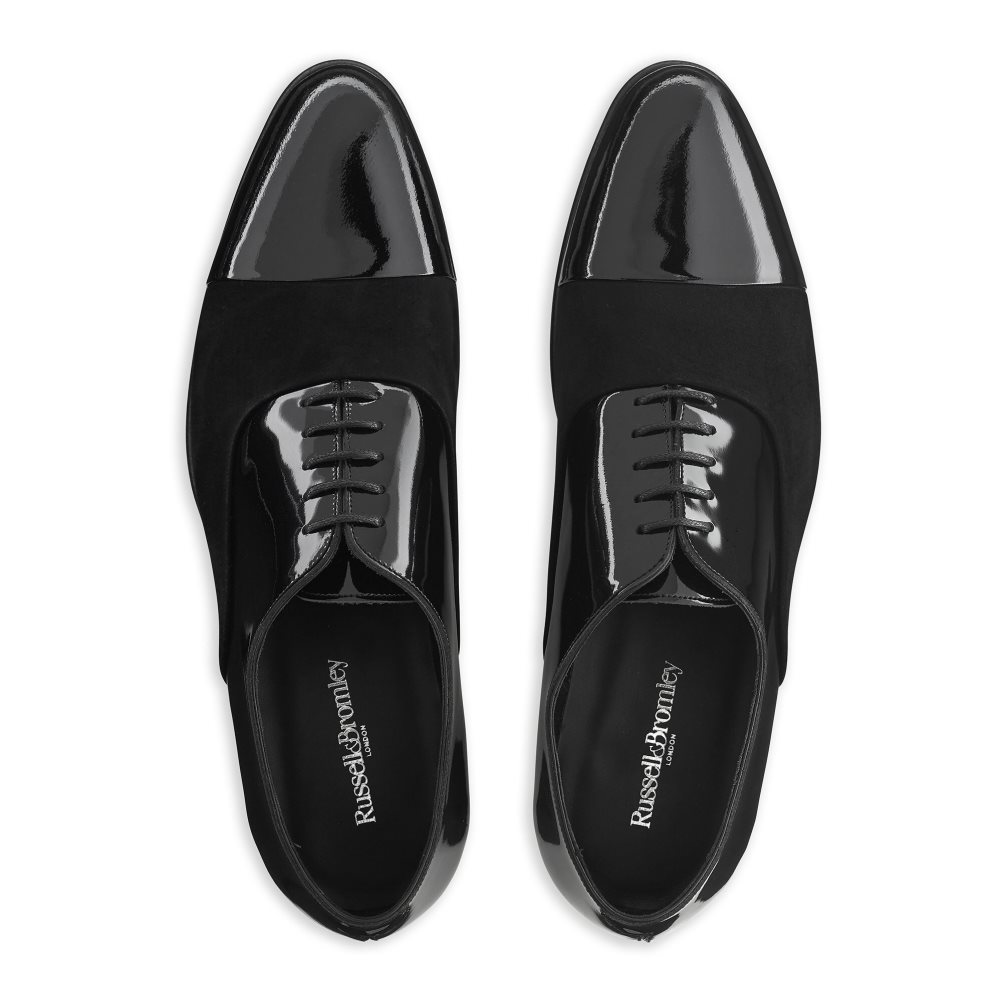Black Russell And Bromley Stratus Toe Cap Oxford Men's Formal Shoes | CA-4089A