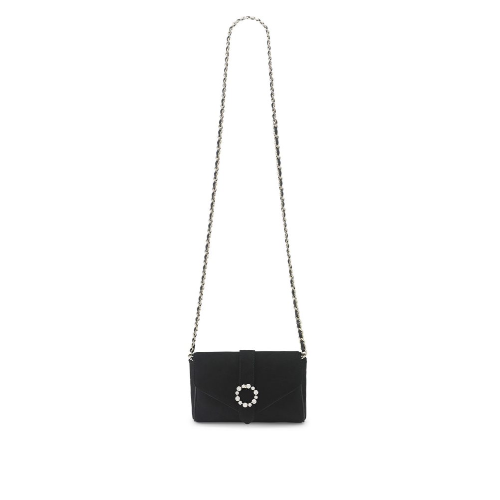 Black Russell And Bromley Strictly Jewel Buckle Chain Women's Crossbody Bags | CA-6307L
