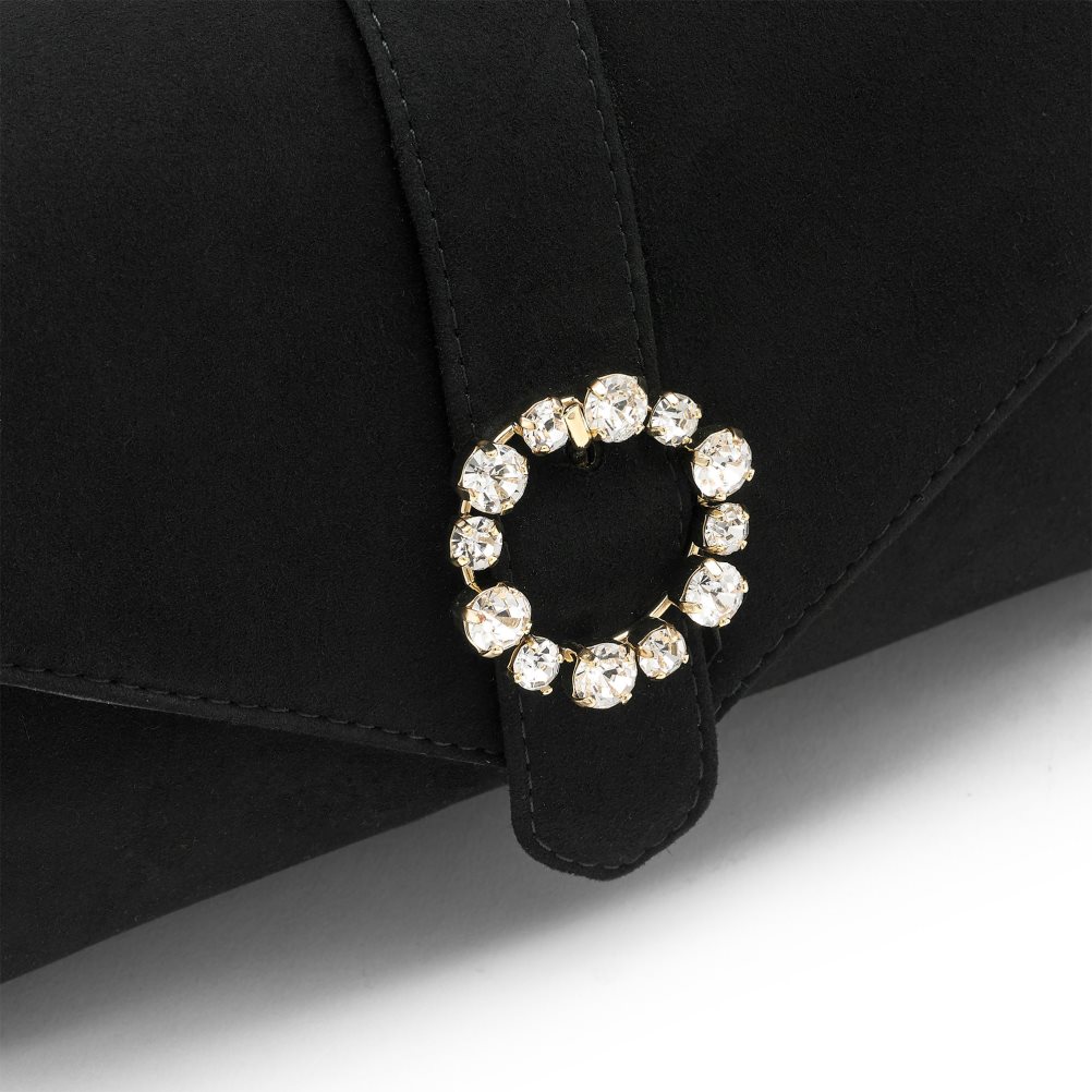 Black Russell And Bromley Strictly Jewel Buckle Chain Women's Crossbody Bags | CA-6307L